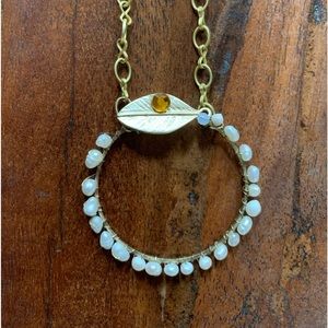 Round Pearl Pendant Necklace